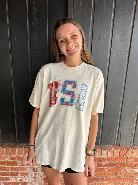 USA Patchwork Tee