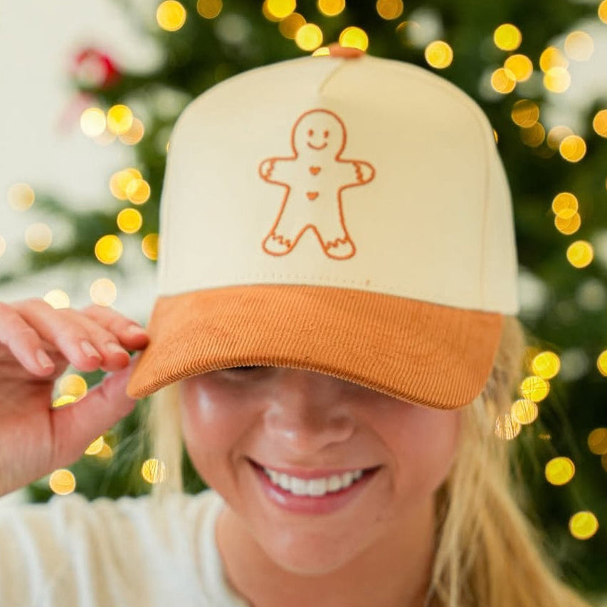 Gingerbread Man Corded Canvas Hat