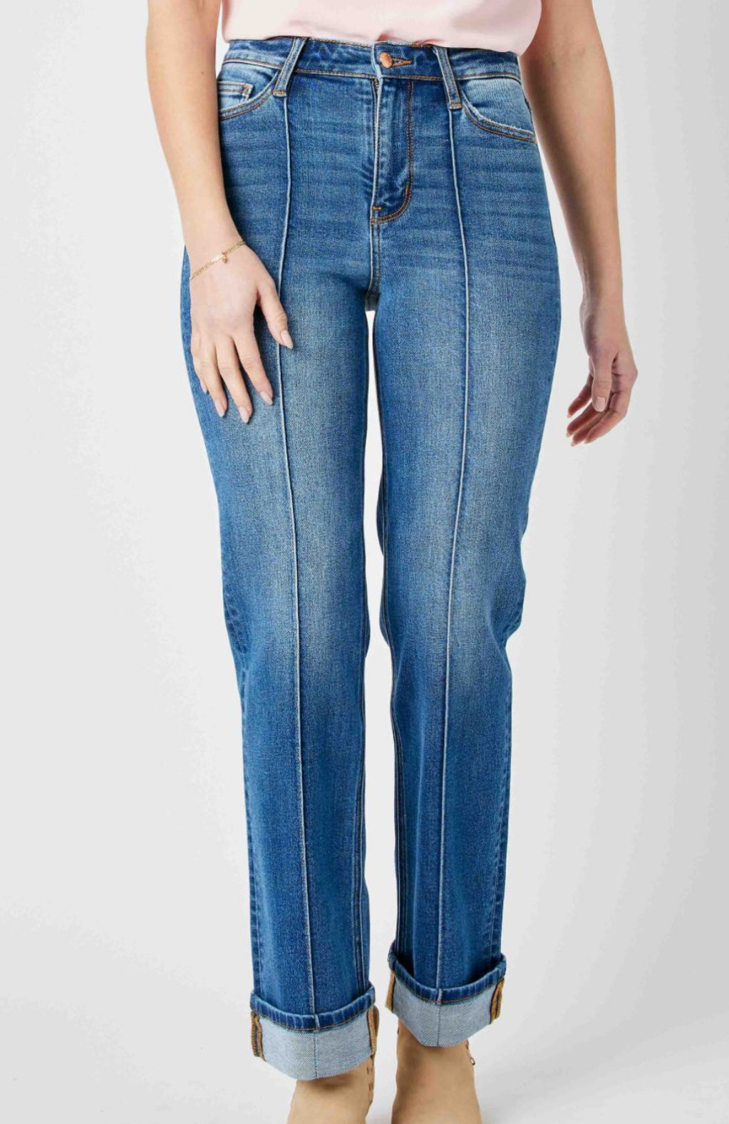 Judy Blue Front Seam cuff straight