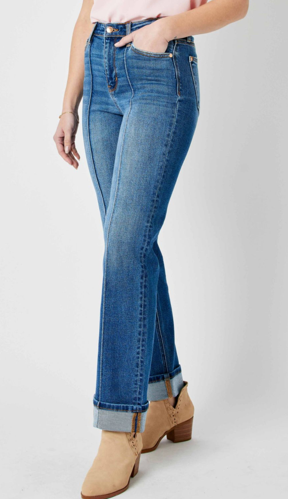 Judy Blue Front Seam cuff straight