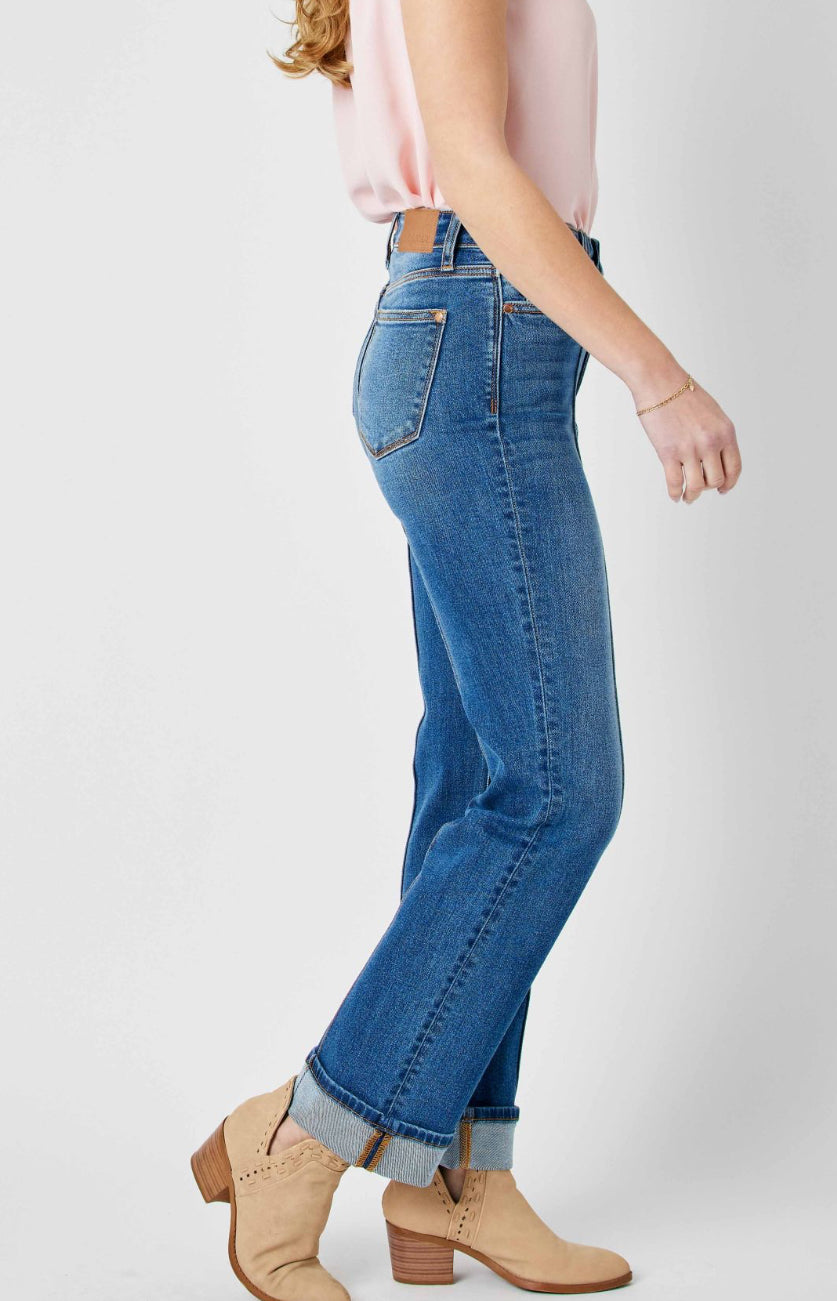 Judy Blue Front Seam cuff straight