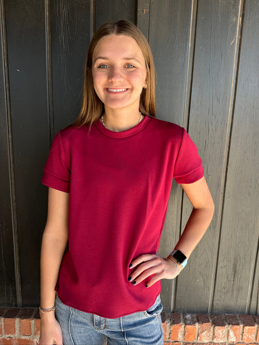 Burgundy Luxe Modal Shirt