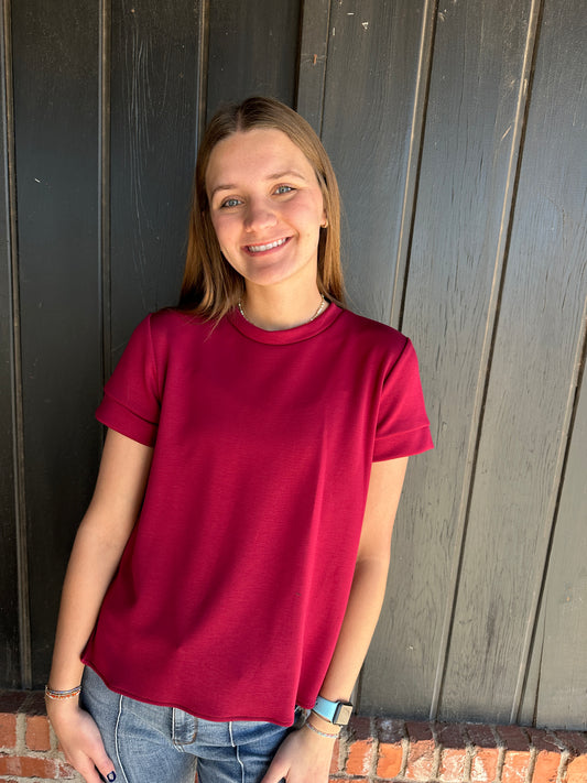 Burgundy Luxe Modal Shirt