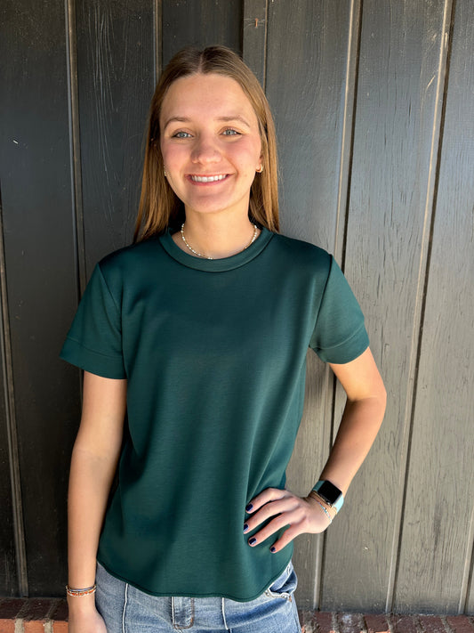 Hunter Green Modal Top