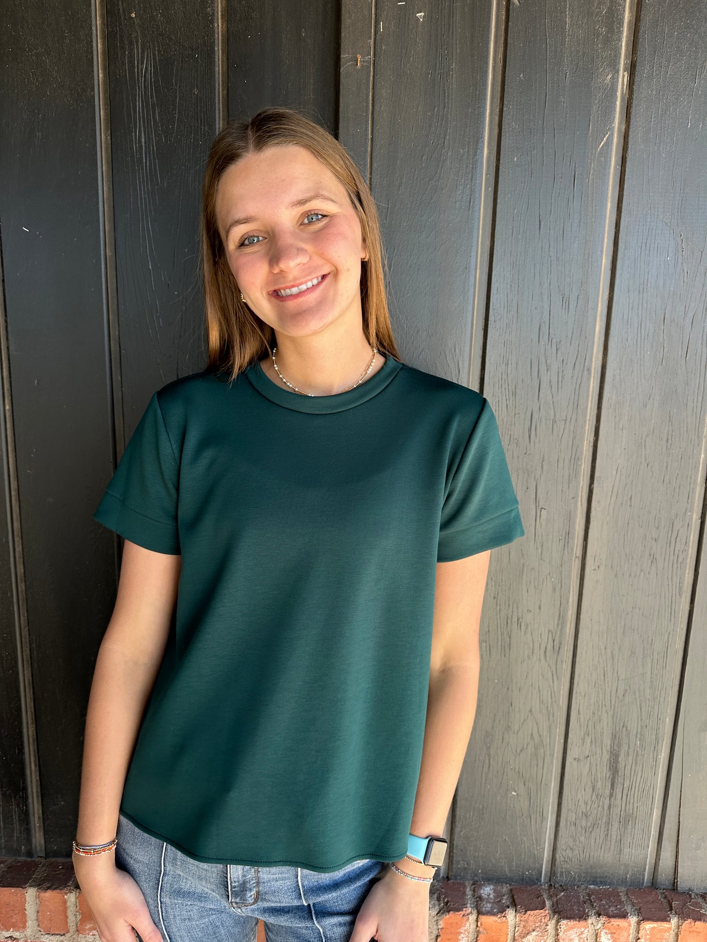 Hunter Green Modal Top