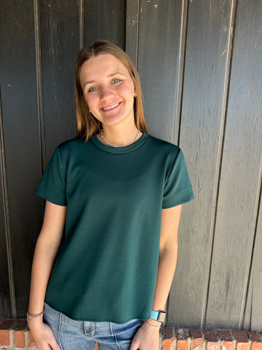 Hunter Green Modal Top