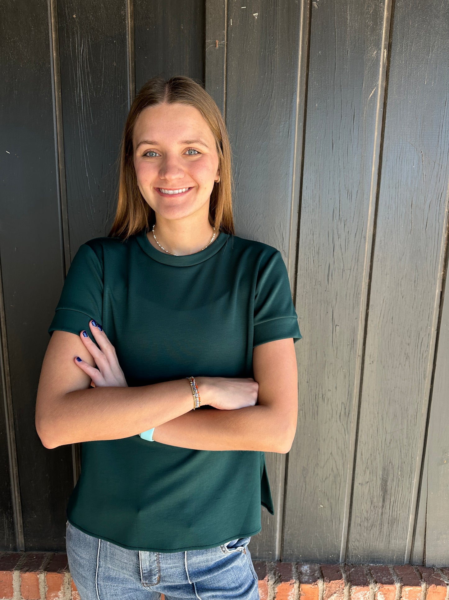 Hunter Green Modal Top