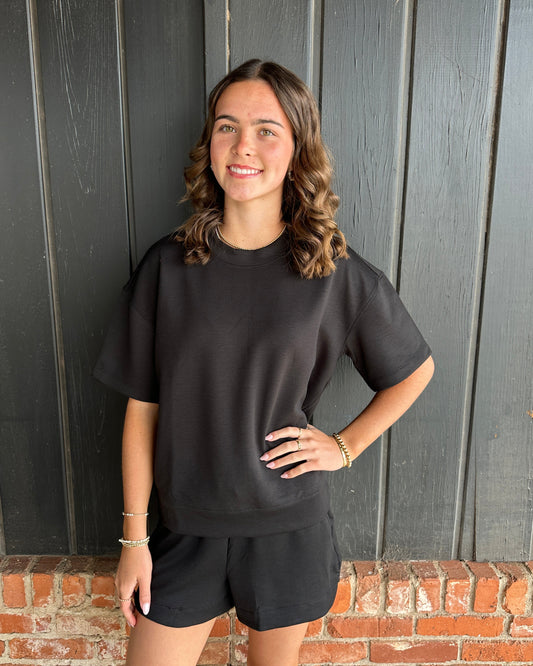 Scuba Round Neck Top and Short SET