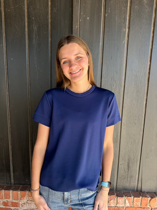 Navy Luxe Modal Shirt