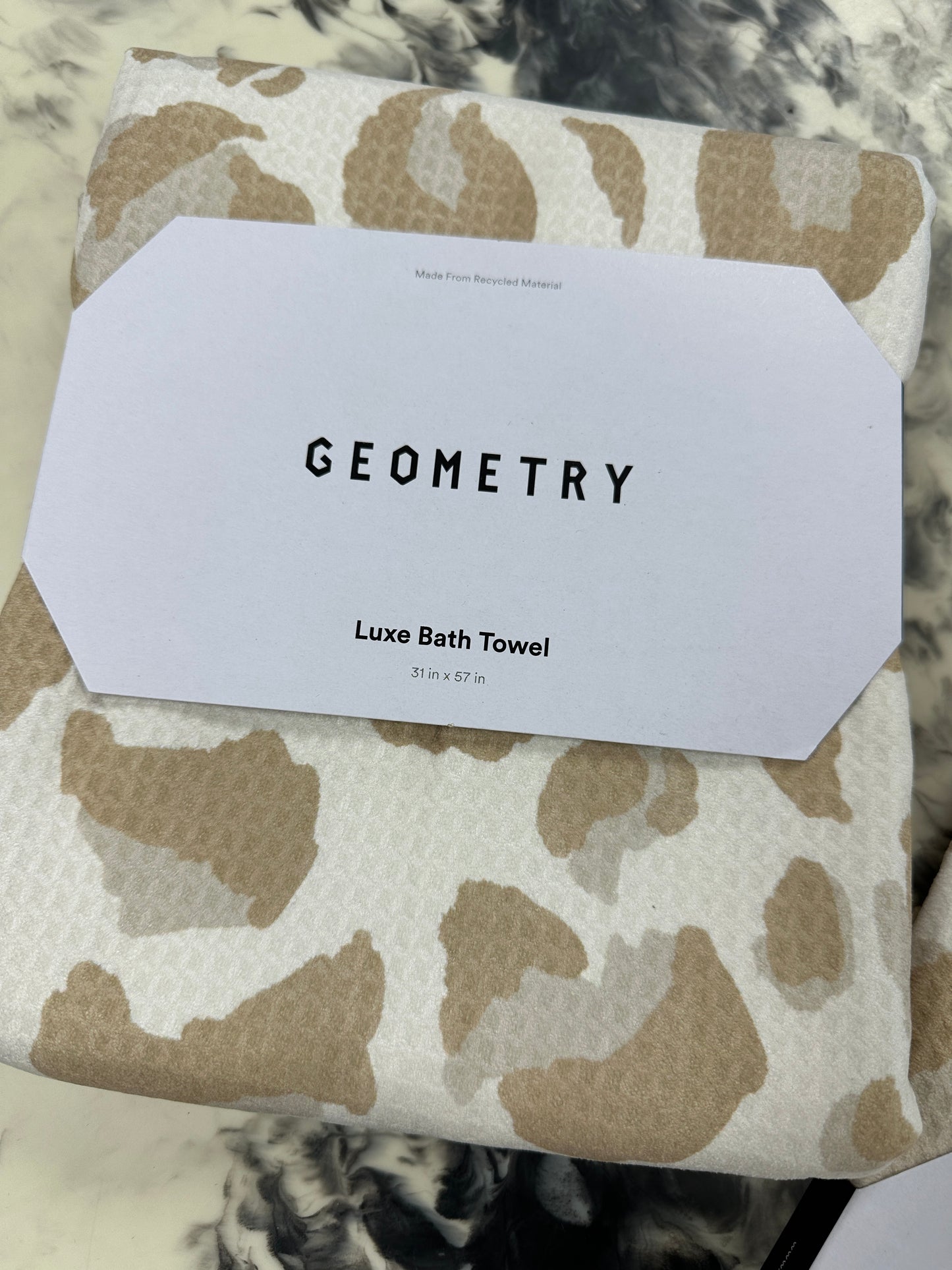 Geometry Light Leopard Luxe Bath Towel