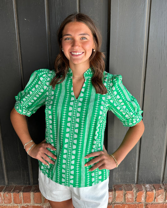Colette Top | Heritage Stitch Green