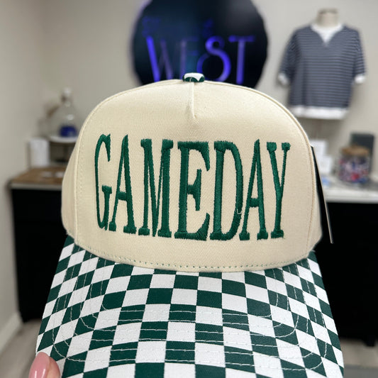 GAMEDAY Green Checkered Hat