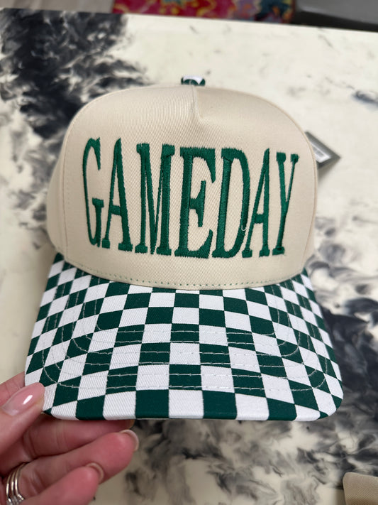 GAMEDAY Green Checkered Hat