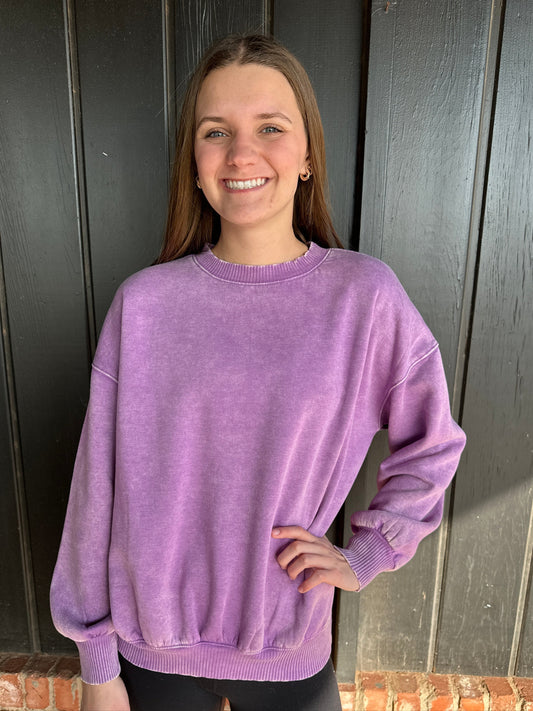 Light Plum French Terry Pullover