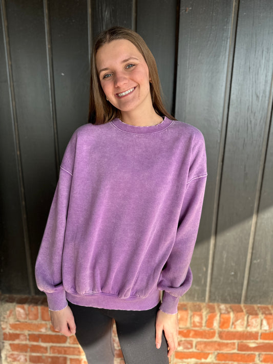 Light Plum French Terry Pullover