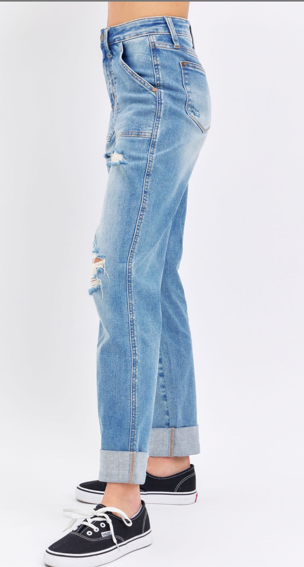 Judy Blue Patch Pocket Boyfriend Jeans