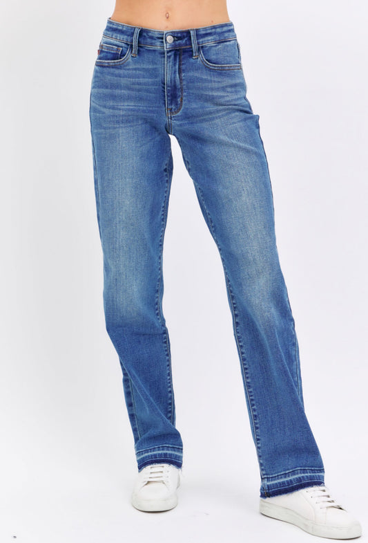 Judy Blue Dad Jeans with Release Hem - Plus
