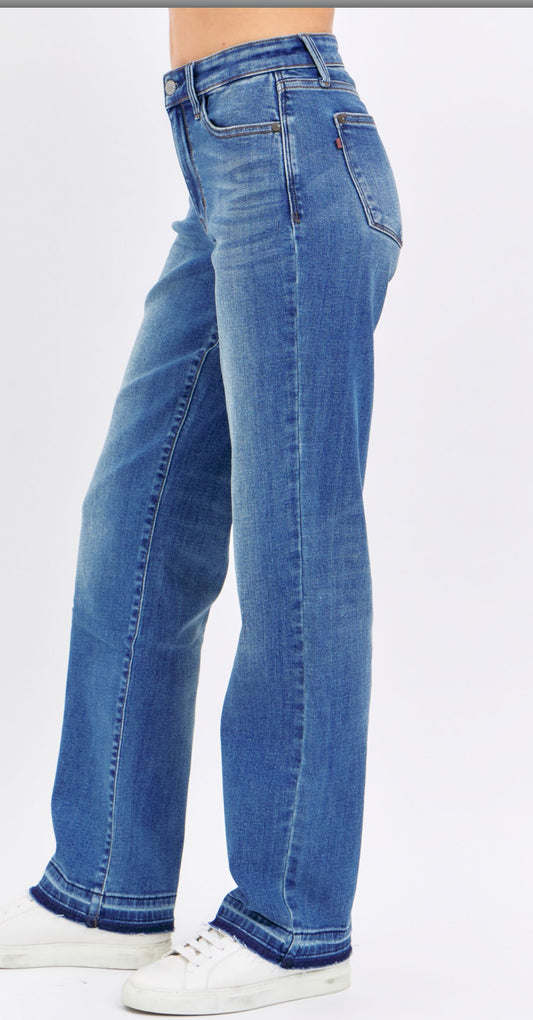 Judy Blue Dad Jeans with Release Hem - Plus