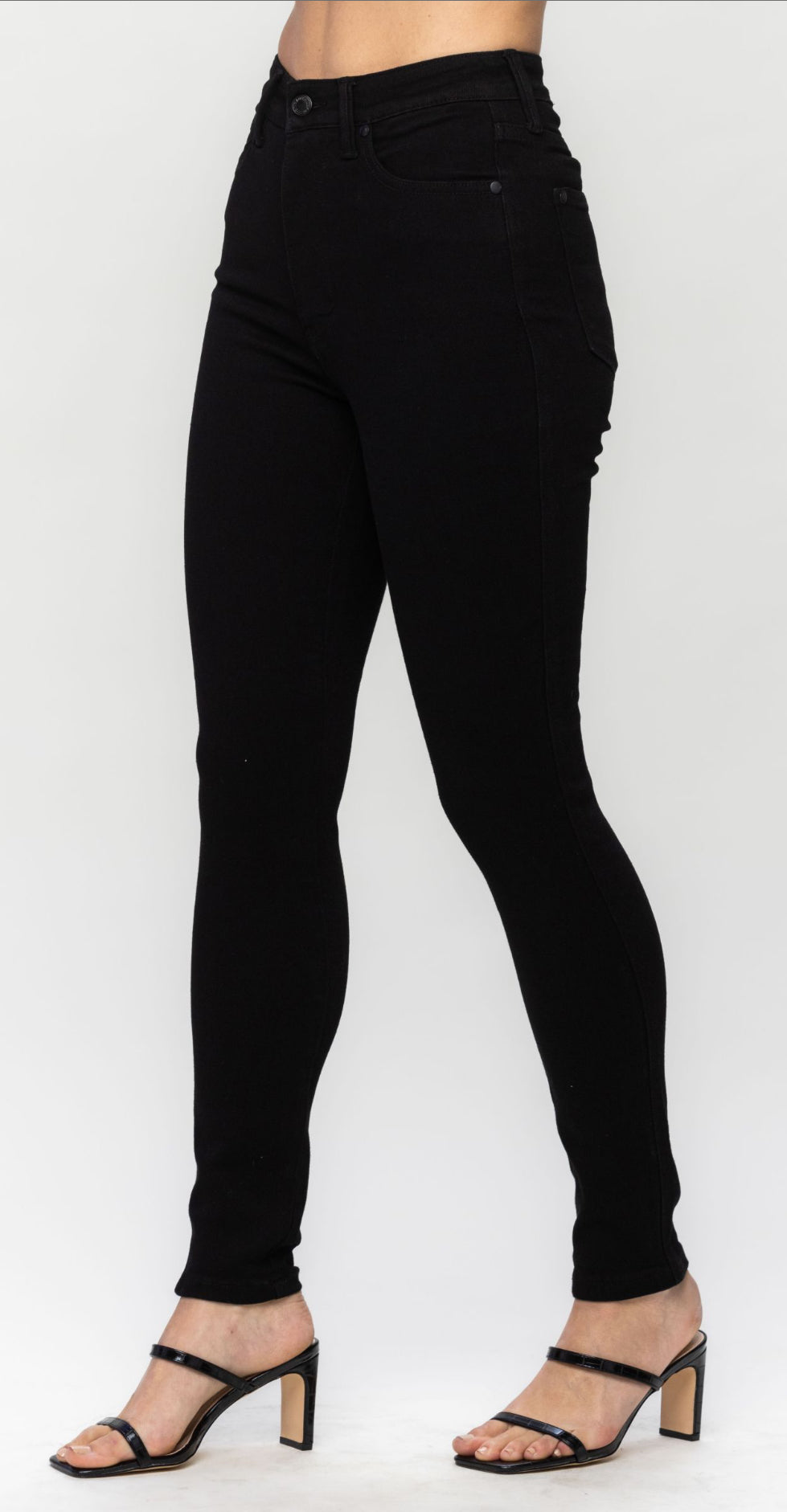 Judy Blue Black Tummy Control Skinny Jeans - Plus