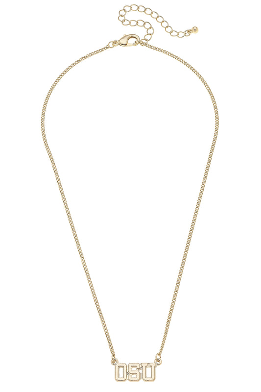 OSU Outline Gold Necklace
