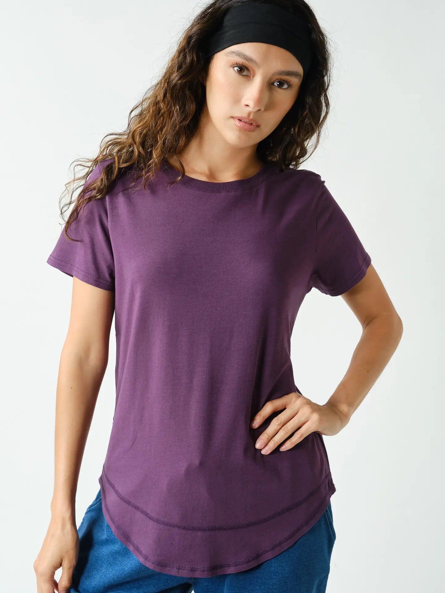 Purple Iris Soft Curve Pima Cotton Tee