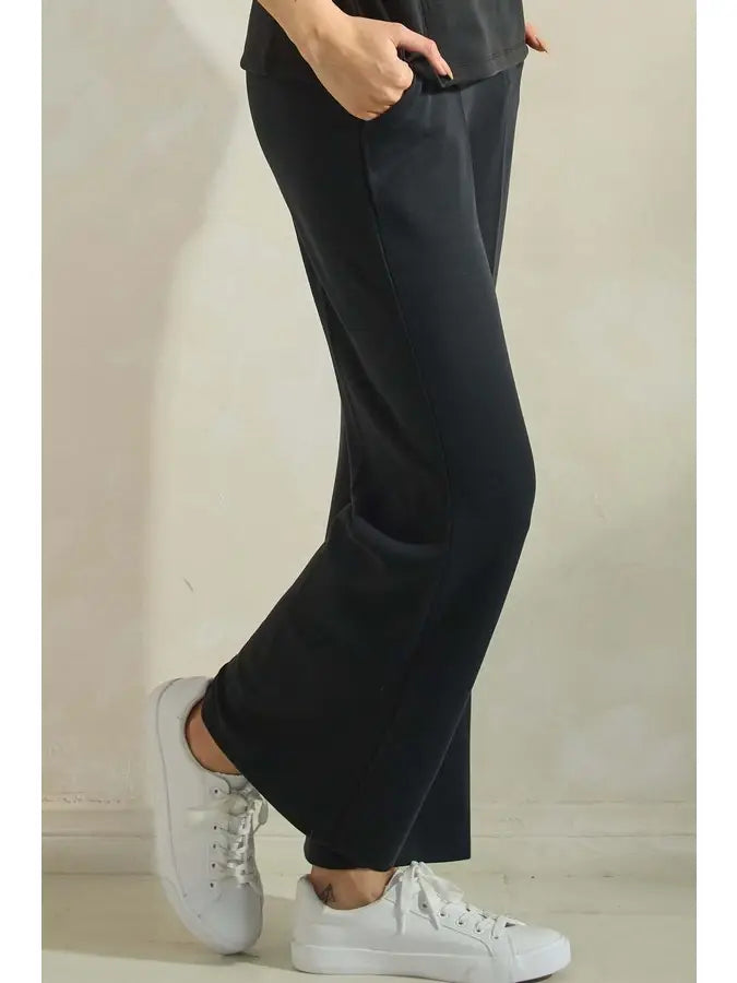 Black  Sofie Soft Cropped Pants