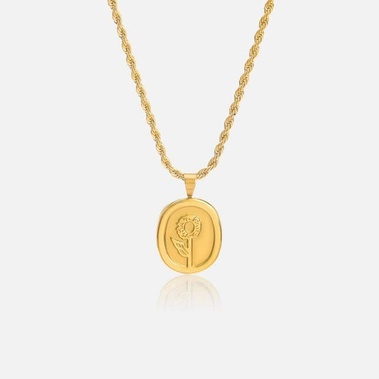 Stainless Steel Rose Necklace