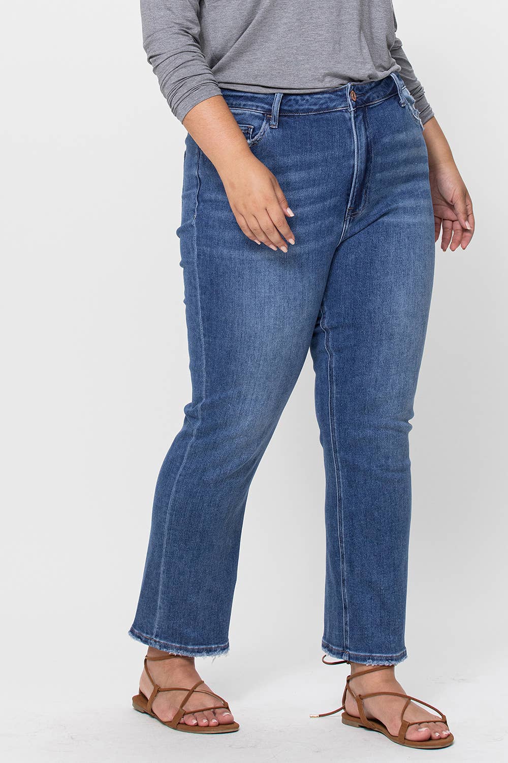 Vervet Super High Rise Ankle Slim Straight Jeans - Plus