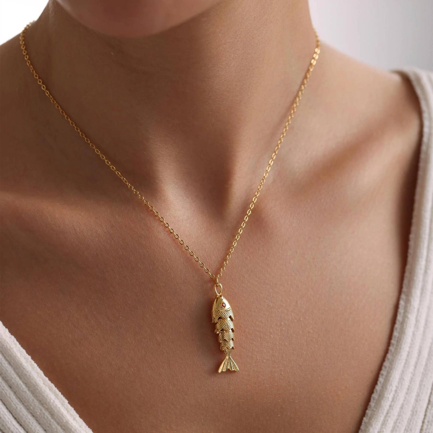 Free Fish Gold Necklace