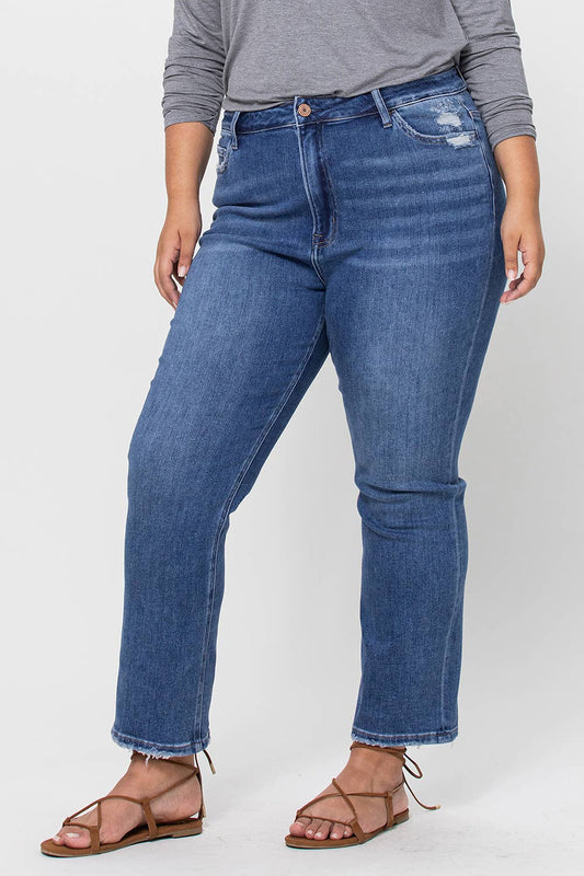 Vervet Super High Rise Ankle Slim Straight Jeans - Plus