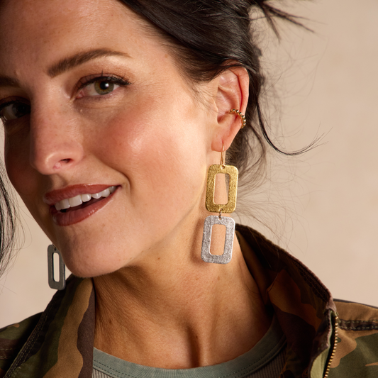 Mixed Metal Morgan - Nickel & Suede