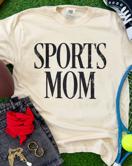 Sports Mom Distressed Tee