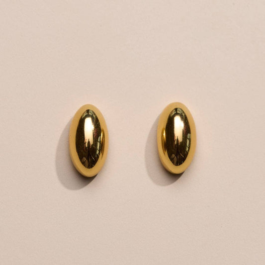 Gold Waterproof Dome Stud Earrings
