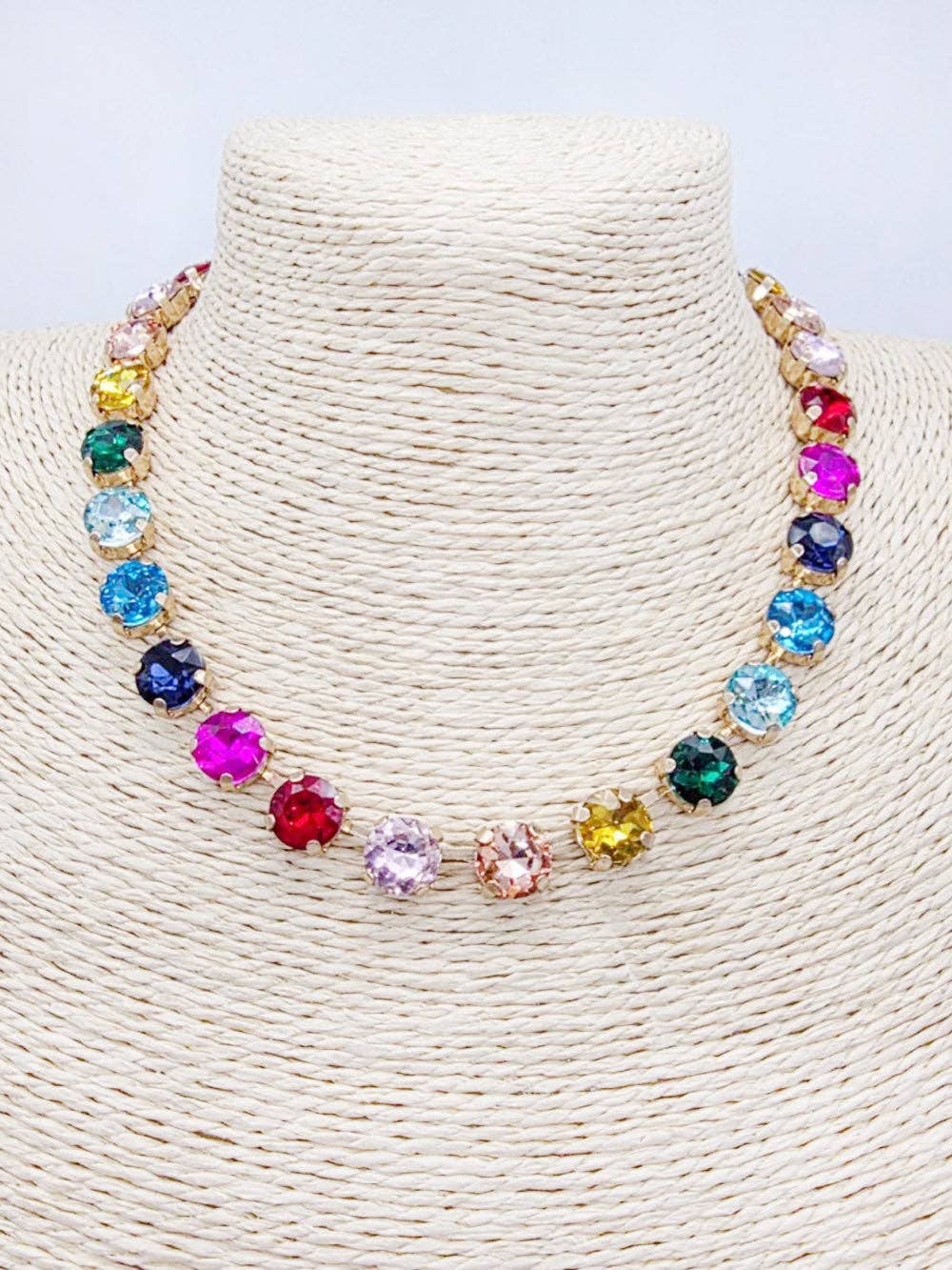 Multi Color Crystal  Necklace