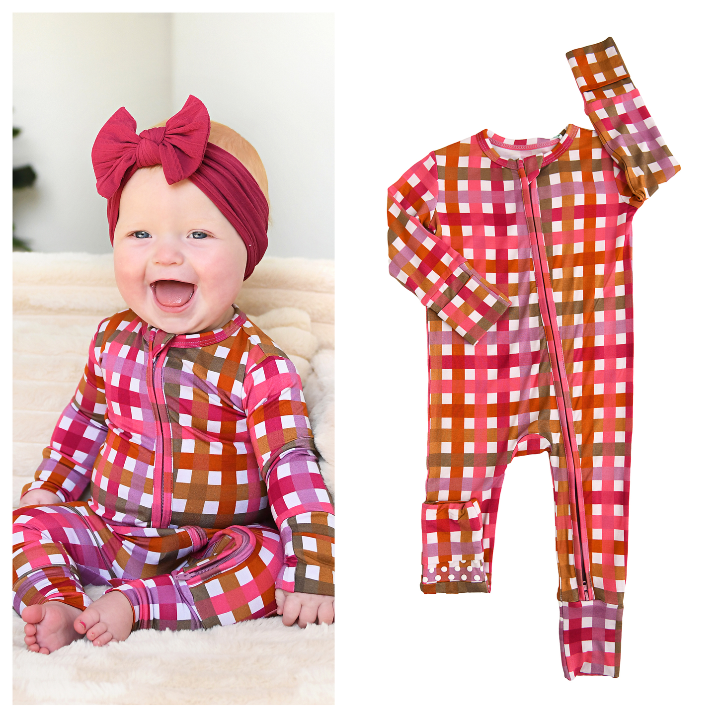 Peyton ZIP Bamboo One Piece Baby Outfit
