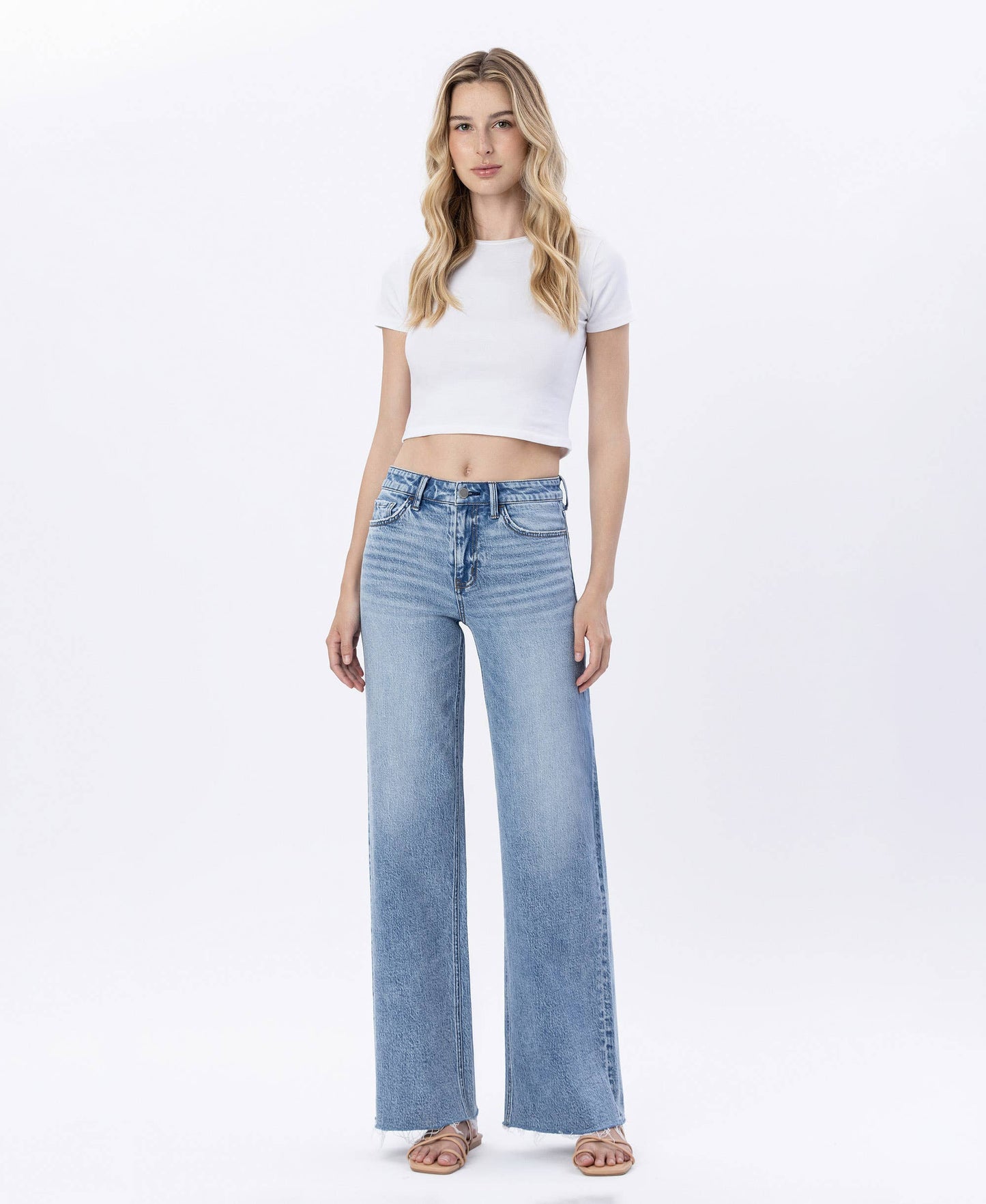 Flying Monkey High Rise Wide Leg Jeans