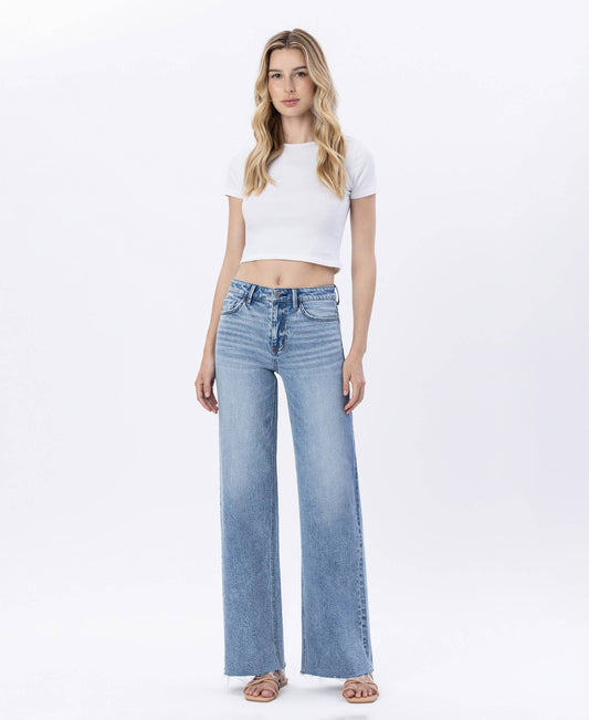 Flying Monkey High Rise Wide Leg Jeans