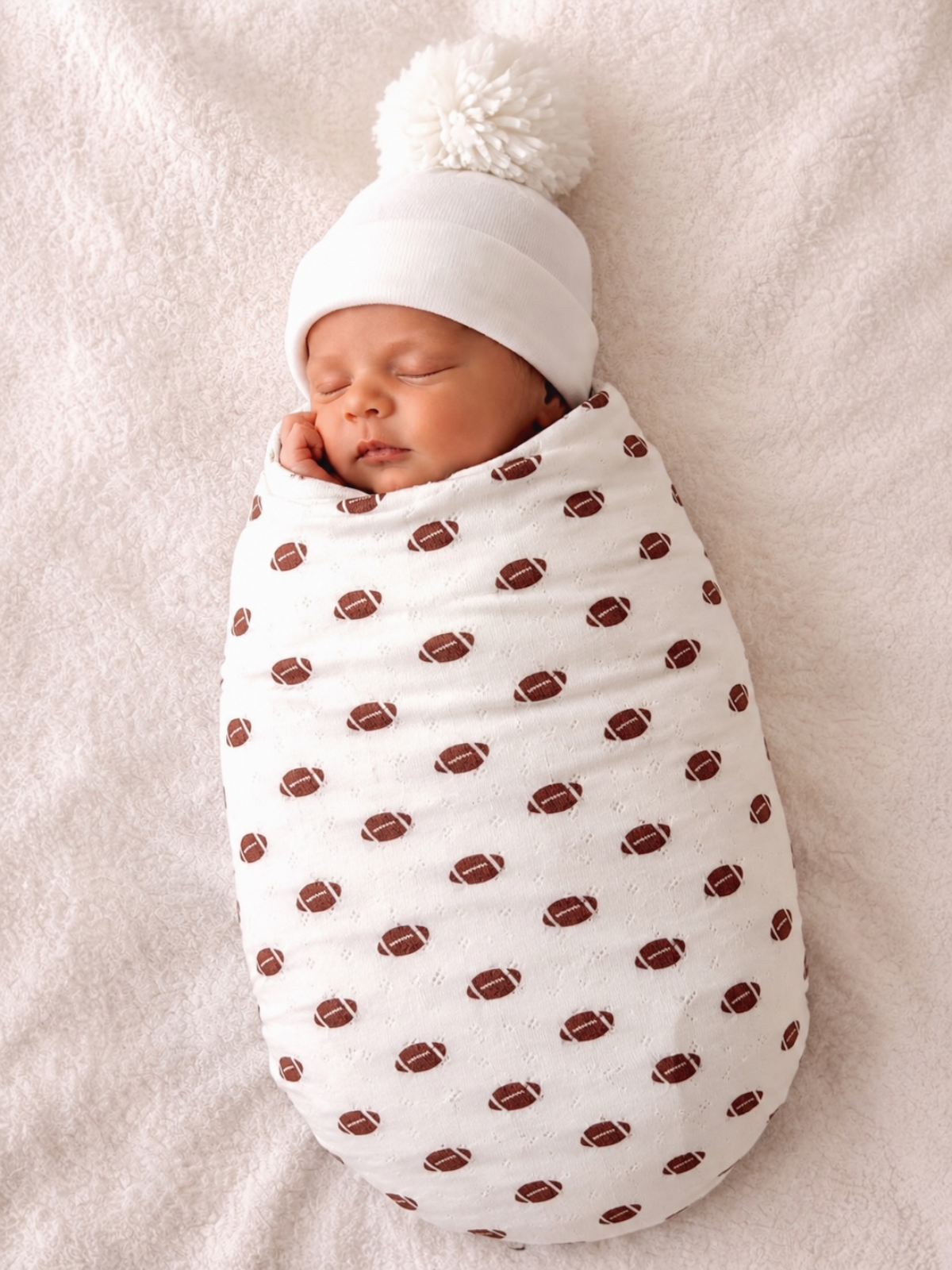 Football / Organic Pointelle Swaddle