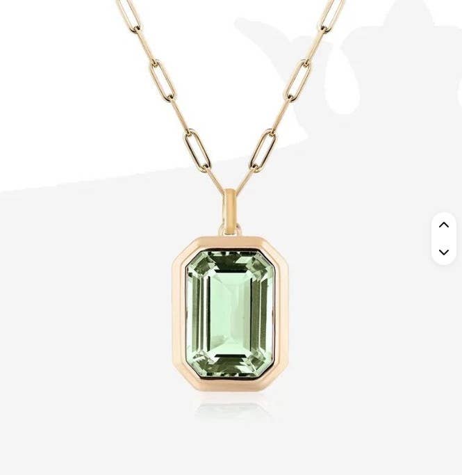Stainless Steel Square Stone necklace