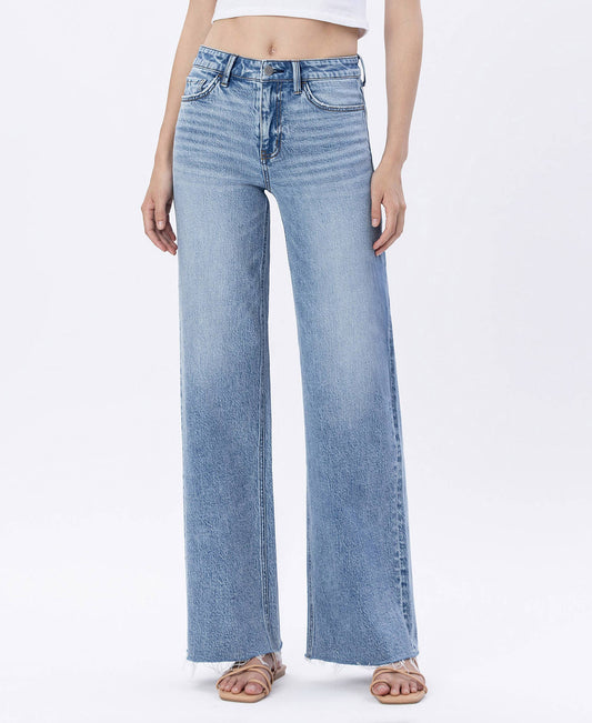 Flying Monkey High Rise Wide Leg Jeans