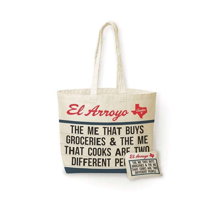 EL ARROYO Packable Marquee Canvas Tote - Two Different People