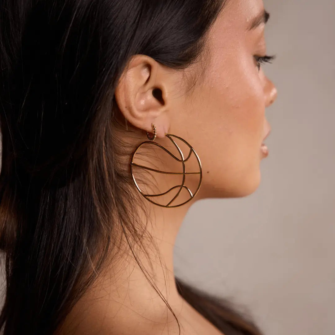 Gold Basketball Hoops - Nickel & Suede