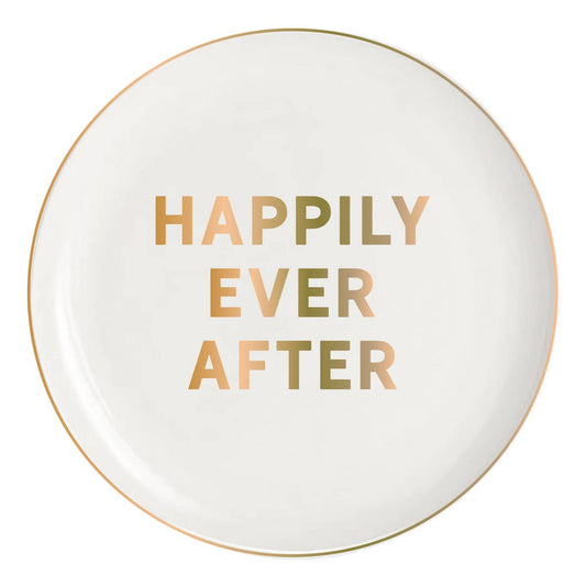 Ceramic Bride Round Trinket Tray | Happily Ever After
