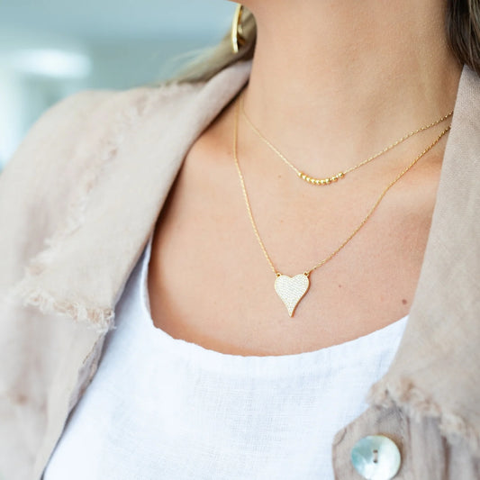 Gold Simple Bead Necklace