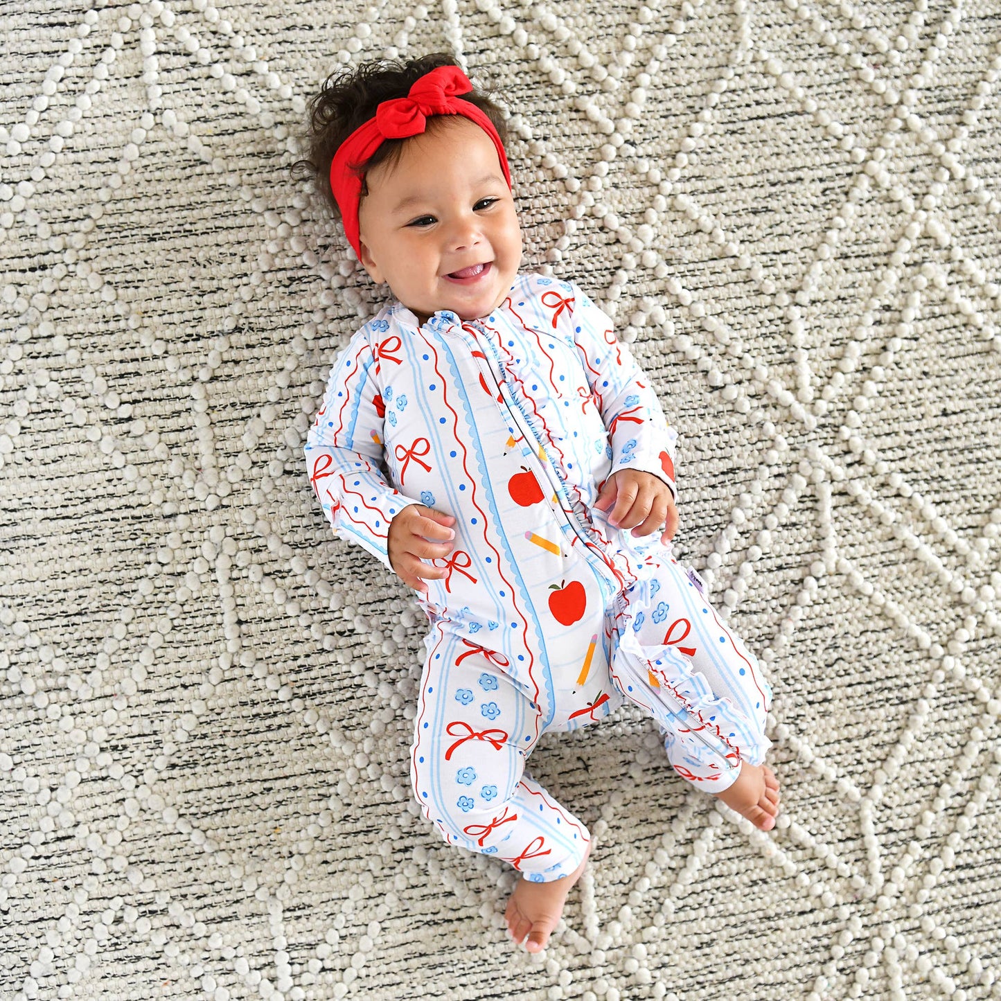 Macy RUFFLE ZIP Bamboo One Piece Baby Outfit