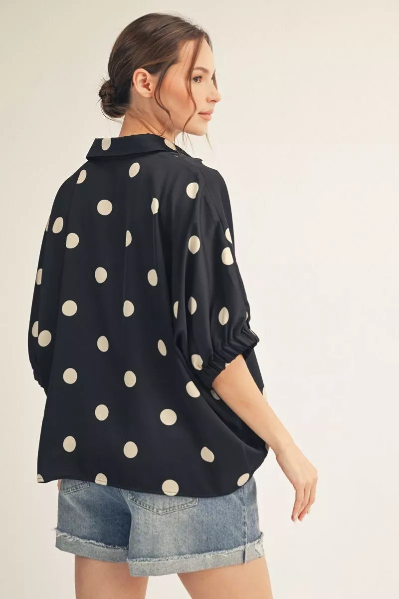 The Brittany Polka Dot Top