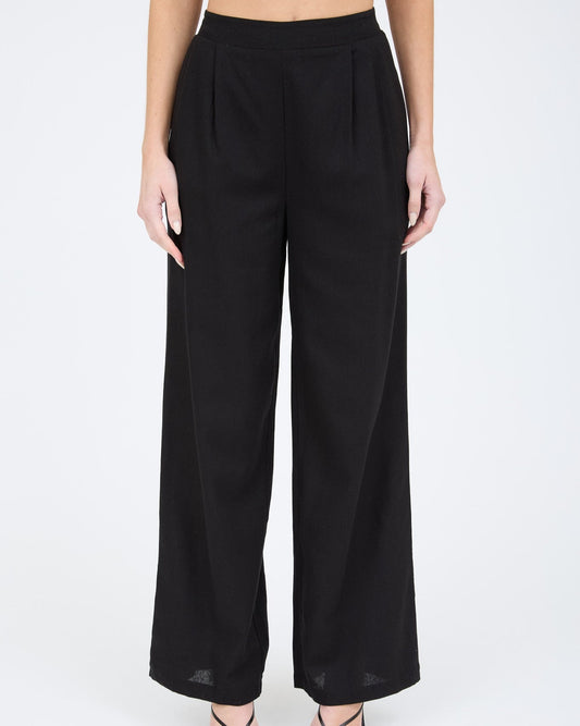 Black linen dress pant