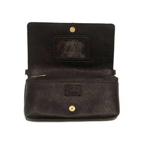 Black Everly Organizer Flap Crossbody