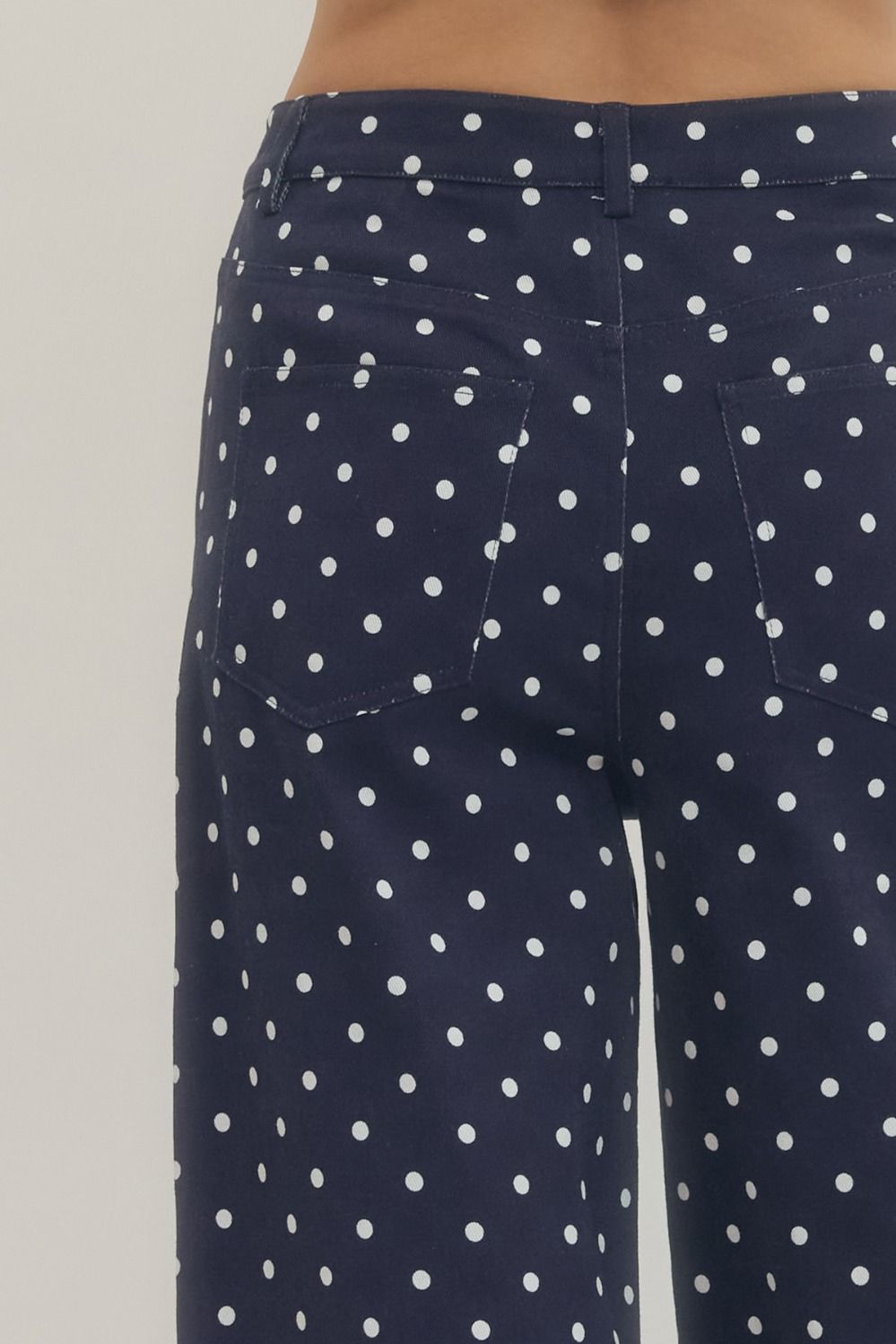 Navy Polka Dot Pant