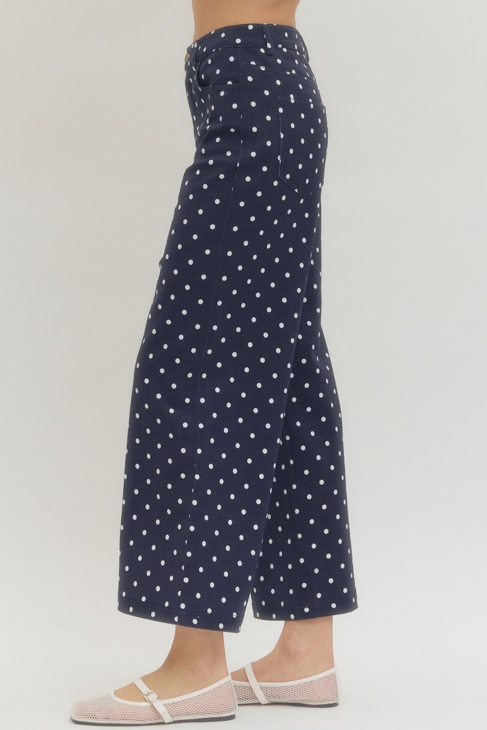 Navy Polka Dot Pant